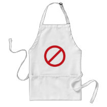Prohibition Sign/No Symbol Aprons
