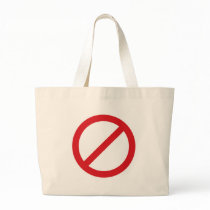 Prohibition Sign/No Symbol Canvas Bag