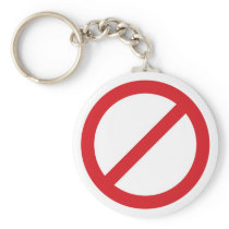 Prohibition Sign/No Symbol Key Chain