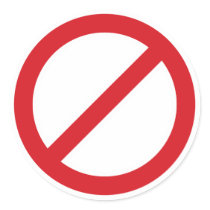Prohibition Sign/No Symbol stickers by visualnewbie Prohibition Sign/No Symbol stickers