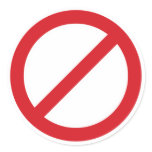 Prohibition Sign/No Symbol stickers