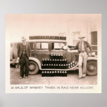 Prohibition Whiskey Raid, Kilgore, TX 1931 Poster