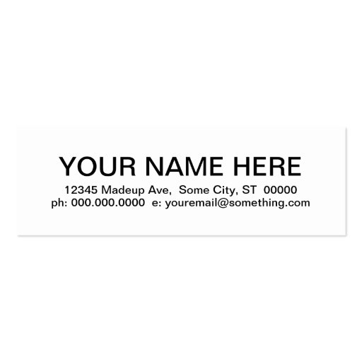 project manager. business card (back side)