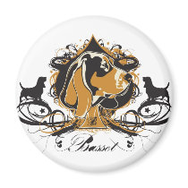 Projekt Dog Basset Hound magnets