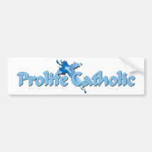 Prolife Catholic Cross Bumper Sticker