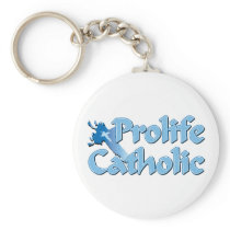 Prolife Catholic Cross Keychain