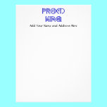 Prom King letterhead