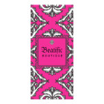 Prominent Pink Damask with Decorative Frame Custom Rack Card