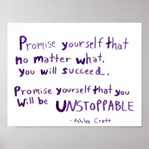 Promise Yourself Art Poster Print | Zazzle