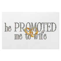 promoted to wife customized stationery