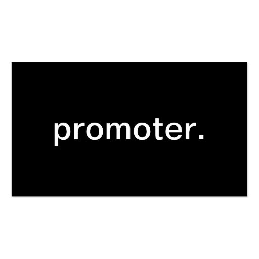 Promoter Business Cards