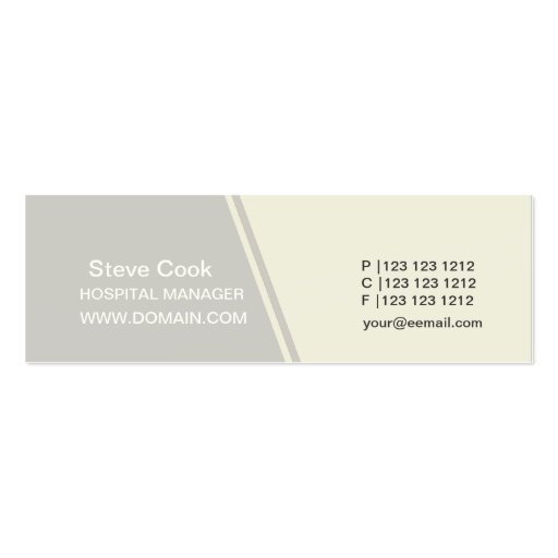 Promotional Calling  Diagonal Profile Business Card Template (front side)