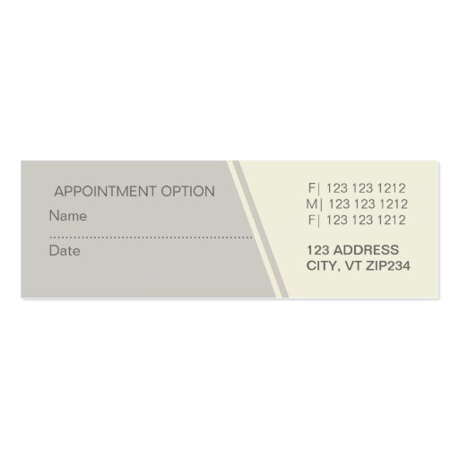 Promotional Calling  Diagonal Profile Business Card Template (back side)