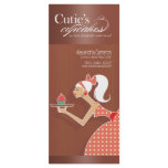 Promotional Cupcake Menu Cutie's Cupcakes Personalized Rack Card