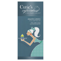 Promotional Cupcake Menu Cutie's Cupcakes Rack Card