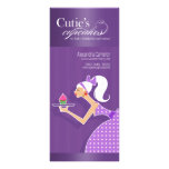 Promotional Cupcake Menu Cutie's Cupcakes Customized Rack Card