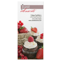Promotional Cupcake Menu Just Desserts Rack Cards