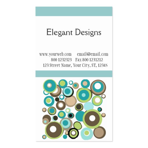 Promotional Fun Modern Design Business Card Templates (back side)