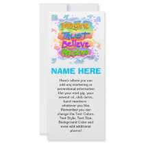 Promotional Rack Cards - BELIEVE Pop Art rack cards