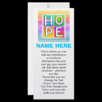 Promotional Rack Cards - Hope Pop Art  rack cards