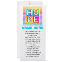 Promotional Rack Cards - Hope Pop Art 
