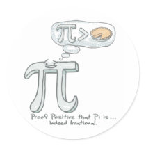 Proof that Pi is Irrational Sticker