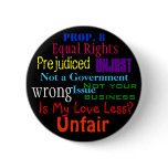 Prop. 8 - Is My Love Less? Equal Rights Unfair Pin