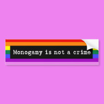 Prop 8 Monogamy is Not a Crime Bumper Sticker bumper stickers