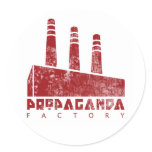Propaganda factory sticker