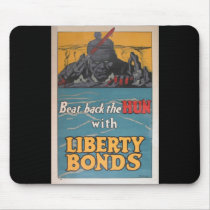 Propaganda Poster "Beat Back the Hun" mousepads by harlowandcompany Propaganda Poster "Beat Back the Hun" mousepads