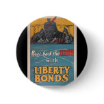 Propaganda Poster "Beat Back the Hun" WWI Pinback Buttons