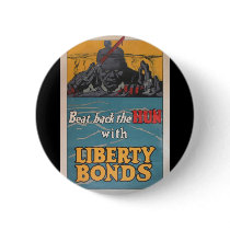 Propaganda Poster "Beat Back the Hun" WWI buttons by harlowandcompany Propaganda Poster "Beat Back the Hun" WWI buttons