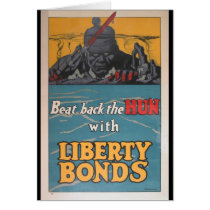 Propaganda Poster "Beat Back the Hun" WWI Card