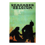 Propaganda Poster "Remember Belgium" WWII