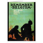 Propaganda Poster "Remember Belgium" WWII Greeting Cards