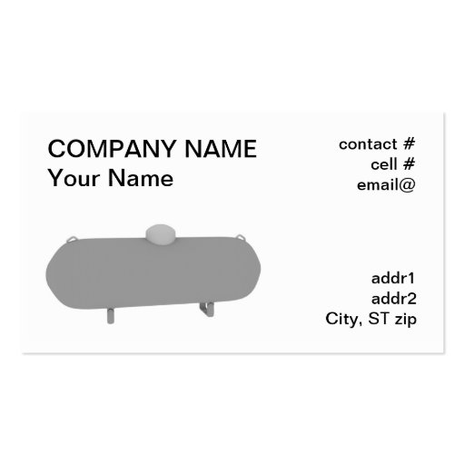 propane tank business card templates (front side)