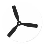 propeller airscrew round stickers