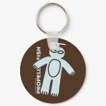 PROPELLER FISH light blue keychain by avipaulweinstein PROPELLER FISH light blue keychain