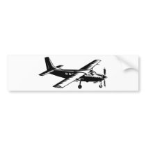 propeller plane airplane aircraft flying flight bumper stickers
