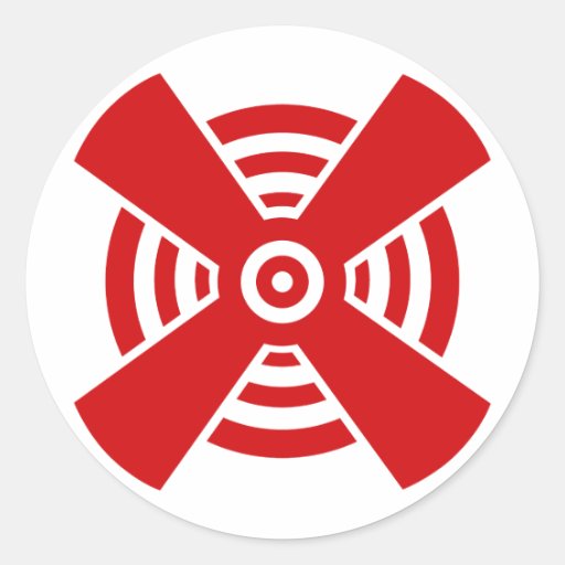 Propeller Round Stickers