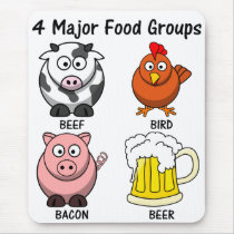Proper American Diet: Four Major Food Groups 1 Mousepads