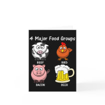 Proper American Diet: Four Major Food Groups 2 Greeting Card