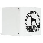 Property Doberman Pinscher 3 Ring Binders