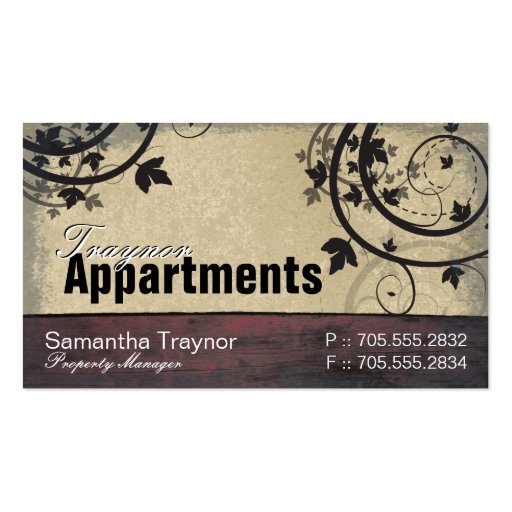 Property Manager Business Card Vintage Barn Board Zazzle