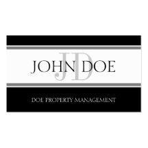Property Manager Stripe W/W Business Cards