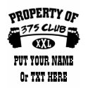 Property Of 375 Club XXL Men's Fitted T-Shirt shirt