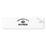 Property of a BATHER Bumper Sticker