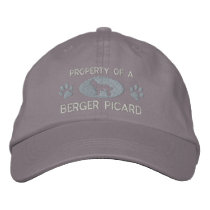 Property of a Berger Picard Embroidered Hat (Gray) embroidered hats