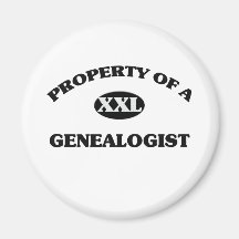 Property of a GENEALOGIST Refrigerator Magnet