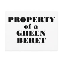 Property of a Green Beret Post Cards